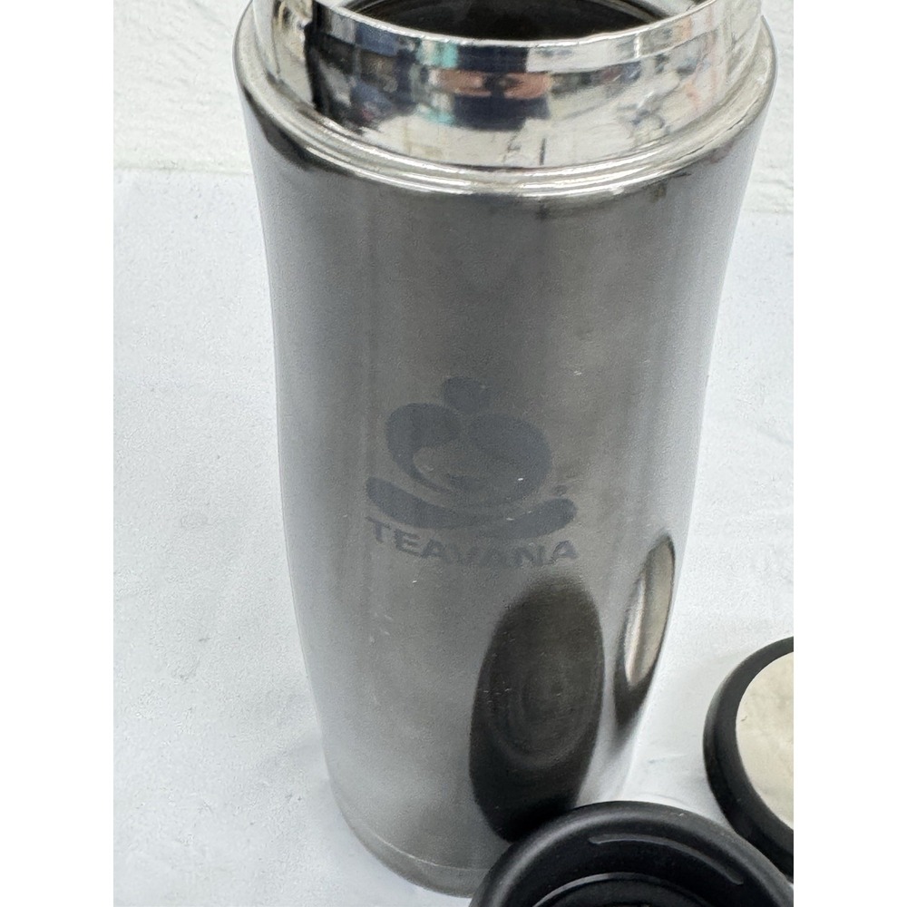 Teavana Contour 16 oz Tea Tumbler Missing The Infuser Brewing Basket Gunmetal